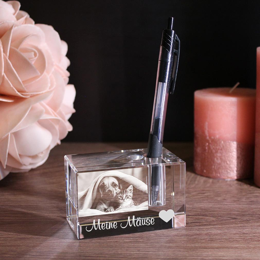 LovePets 2D/3D Glaskristall Stifthalter
