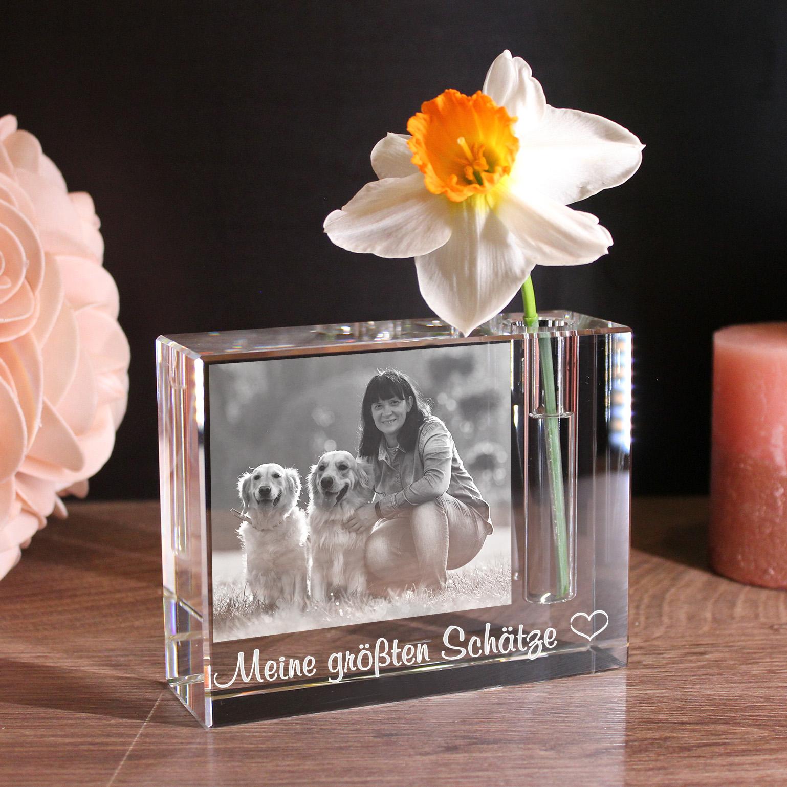 LovePets 2D Glaskristall Vase